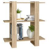 Book Cabinet/Room Divider Sonoma Oak 80x30x87cm - Top-Down View