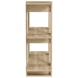 Book Cabinet/Room Divider Sonoma Oak 80x30x87cm - Rear View