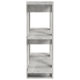 Book Cabinet/Room Divider Concrete Grey 80x30x87 cm - Rear View