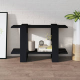 Book Cabinet/Room Divider Black 80x30x51 cm - Side View