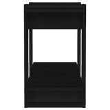 Book Cabinet/Room Divider Black 80x30x51 cm - Rear View