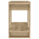 Book Cabinet/Room Divider Sonoma Oak 80x30x51 cm - Rear View