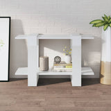 Book Cabinet/Room Divider High Gloss White 80x30x51 cm - Side View