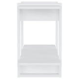 Book Cabinet/Room Divider High Gloss White 80x30x51 cm - Rear View
