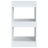 Book Cabinet/Room Divider White 40x30x72 cm - Side View