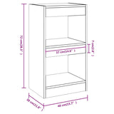 Book Cabinet/Room Divider White 40x30x72 cm - Close-Up Angle