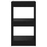 Book Cabinet/Room Divider Black 40x30x72 cm - Side View