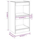 Book Cabinet/Room Divider Black 40x30x72 cm