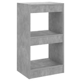 Book Cabinet/Room Divider Concrete Grey 40x30x72 cm - Front View