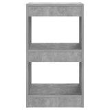 Book Cabinet/Room Divider Concrete Grey 40x30x72 cm - Side View