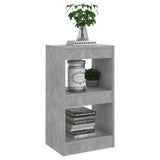 Book Cabinet/Room Divider Concrete Grey 40x30x72 cm - Rear View