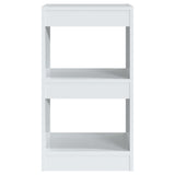 Book Cabinet/Room Divider High Gloss White 40x30x72 cm - Side View