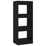Book Cabinet/Room Divider Black 40x30x103 cm Engineered Wood - Front View