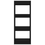 Book Cabinet/Room Divider Black 40x30x103 cm Engineered Wood - 45-Degree Angle