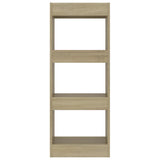 Book Cabinet/Room Divider Sonoma Oak 40x30x103 cm Engineered Wood - 45-Degree Angle