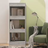 Book Cabinet/Room Divider Concrete Grey 40x30x103 cm Engineered Wood - Side View