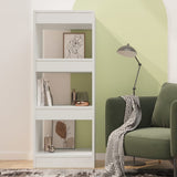 Book Cabinet/Room Divider High Gloss White 40x30x103 cm Engineered Wood - Side View