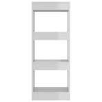 Book Cabinet/Room Divider High Gloss White 40x30x103 cm Engineered Wood