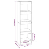 Book Cabinet/Room Divider White 40x30x135 cm - Close-Up Angle