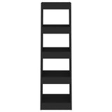 Book Cabinet/Room Divider Black 40x30x135 cm - Side View