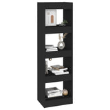 Book Cabinet/Room Divider Black 40x30x135 cm - 45-Degree Angle