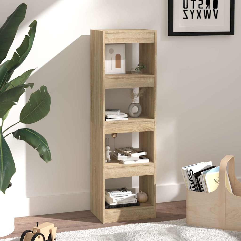 Book Cabinet/Room Divider Sonoma Oak 40x30x135 cm