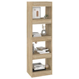 Book Cabinet/Room Divider Sonoma Oak 40x30x135 cm - 45-Degree Angle