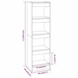 Book Cabinet/Room Divider Sonoma Oak 40x30x135 cm - Close-Up Angle