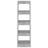 Book Cabinet/Room Divider Concrete Grey 40x30x135 cm - Side View