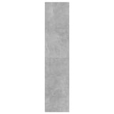 Book Cabinet/Room Divider Concrete Grey 40x30x135 cm - Rear View