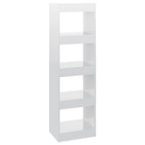 Book Cabinet/Room Divider High Gloss White 40x30x135 cm - Front View