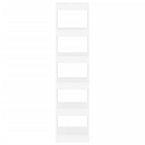 Book Cabinet/Room Divider White 40x30x166 cm - Side View