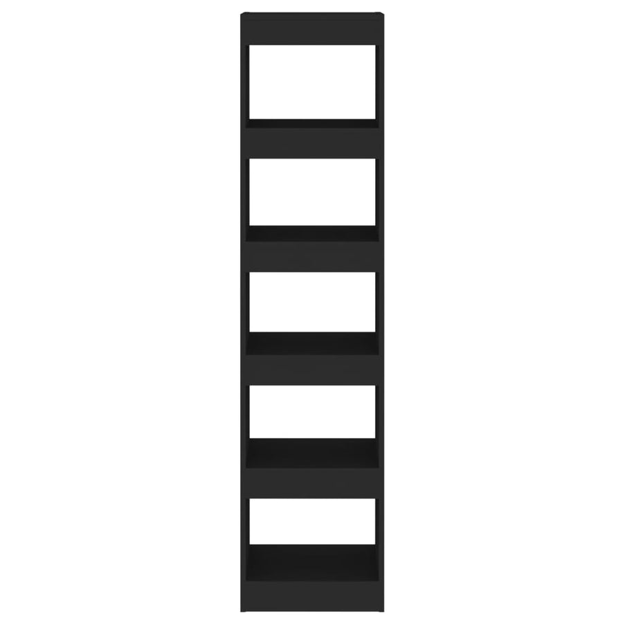 Book Cabinet/Room Divider Black 40x30x166 cm