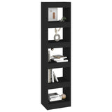 Book Cabinet/Room Divider Black 40x30x166 cm - 45-Degree Angle