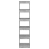 Book Cabinet/Room Divider Concrete Grey 40x30x166 cm