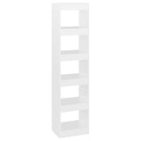 Book Cabinet/Room Divider High Gloss White 40x30x166 cm