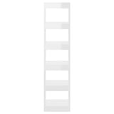 Book Cabinet/Room Divider High Gloss White 40x30x166 cm