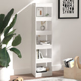 Book Cabinet/Room Divider High Gloss White 40x30x166 cm - Top-Down View