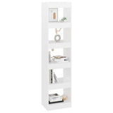 Book Cabinet/Room Divider High Gloss White 40x30x166 cm - 45-Degree Angle