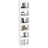 Book Cabinet/Room Divider White 40x30x198 cm - Top-Down View