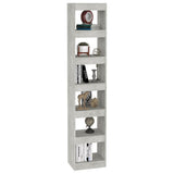 Book Cabinet/Room Divider Concrete Grey 40x30x198 cm - Top-Down View