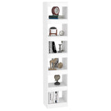 Book Cabinet/Room Divider High Gloss White 40x30x198 cm - Top-Down View