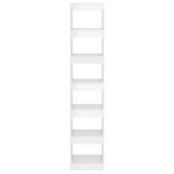 Book Cabinet/Room Divider High Gloss White 40x30x198 cm - 45-Degree Angle