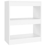 Book Cabinet/Room Divider White 60x30x72 cm - Front View
