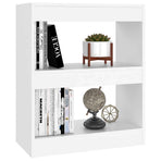 Book Cabinet/Room Divider White 60x30x72 cm