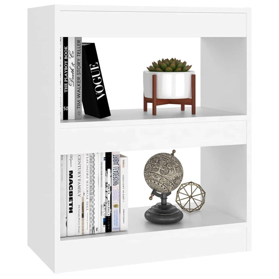 Book Cabinet/Room Divider White 60x30x72 cm