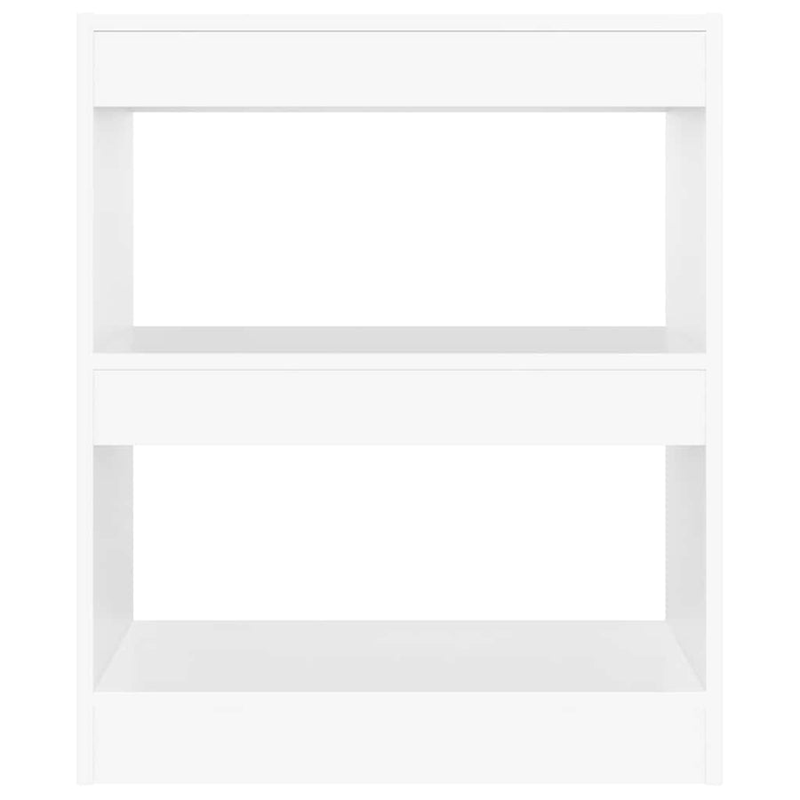 Book Cabinet/Room Divider White 60x30x72 cm