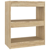 Book Cabinet/Room Divider Sonoma Oak 60x30x72 cm - Front View