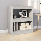 Book Cabinet/Room Divider Concrete Grey 60x30x72 cm - Side View