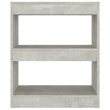 Book Cabinet/Room Divider Concrete Grey 60x30x72 cm
